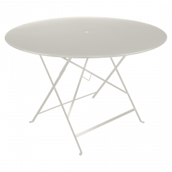 Wetterfeste Bistrotische rund ø 117 cm klappbar Metall fermob lehmgrau