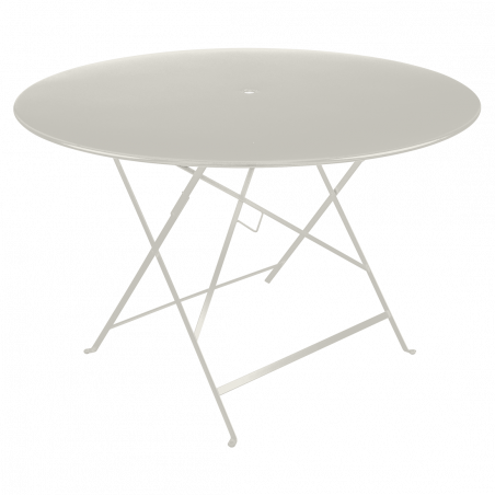 Wetterfeste Bistrotische rund ø 117 cm klappbar Metall fermob lehmgrau