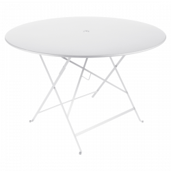 Wetterfeste Bistrotische rund ø 117 cm klappbar Metall fermob weiß