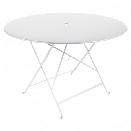 Wetterfeste Bistrotische rund ø 117 cm klappbar Metall fermob weiß