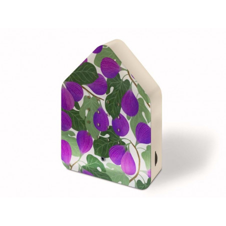 seitliche Aufnahme der Zwitscherbox von Relaxound mit Blumenprint