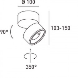 Schema des Deckenstrahler Clippo von Egger Licht