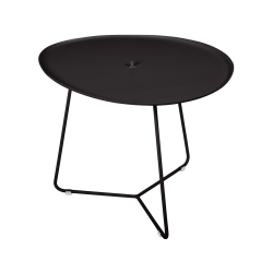 Niedriger Tisch mit abnehmbaren Tablett Cocotte von Fermob in Lakritze
