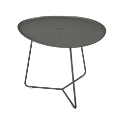 Niedriger Tisch mit abnehmbaren Tablett Cocotte von Fermob in Rosmarin