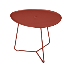 Niedriger Tisch mit abnehmbaren Tablett Cocotte von Fermob in Ocker
