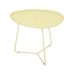 Niedriger Tisch mit abnehmbaren Tablett Cocotte von Fermob in Zitronensorbet
