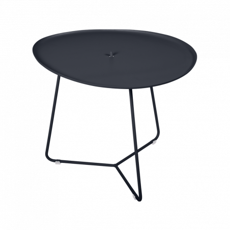 Niedriger Tisch mit abnehmbaren Tablett Cocotte von Fermob in Anthrazit