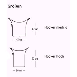 Polsterhocker Zipfel von Werther in vielen Farben