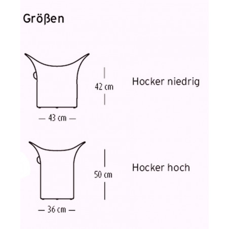 Polsterhocker Zipfel von Werther in vielen Farben