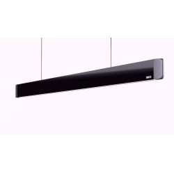 Ansicht der Esstischleuchte Onyxx Linea Pro von Grimmeisen mit grauem Endstück