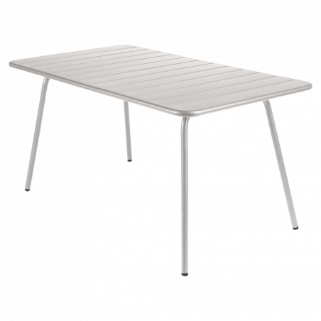 Wetterfester Tisch Luxembourg aus Aluminium von Fermob in Lehmgrau
