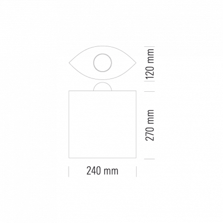 Bodenleuchte Egyptian Eye von Tecnolumen mit Marmorsockel