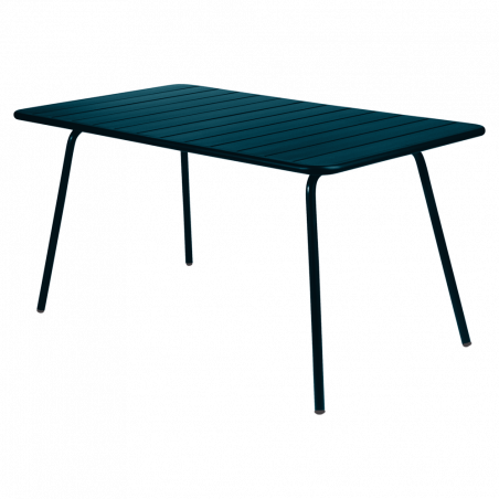 Wetterfester Tisch Luxembourg aus Aluminium von Fermob in Abyssblau
