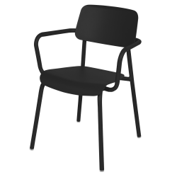 Sessel Studie Fermob mit Armlehnen in schwarz