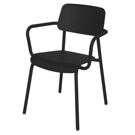 Sessel Studie Fermob mit Armlehnen in schwarz