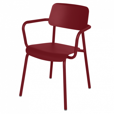Sessel Studie Fermob mit Armlehnen in Chili