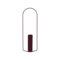 Vase Itac von Fermob zylindrisch in Farbe schwarzkirsche