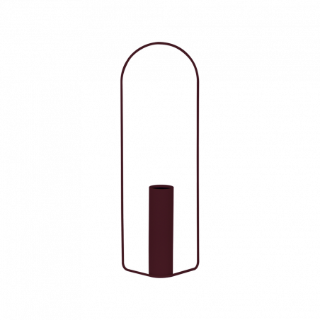 Vase Itac von Fermob zylindrisch in Farbe schwarzkirsche