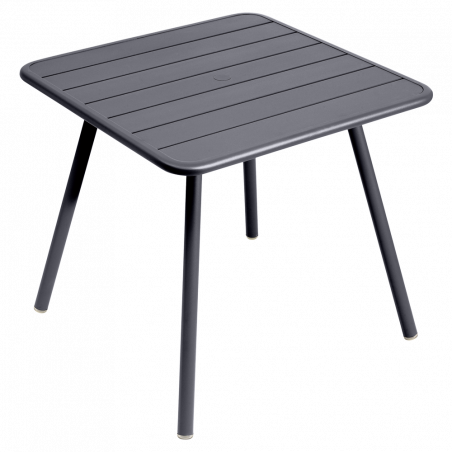 Wetterfester Tisch Luxembourg aus Aluminium von Fermob in Anthrazit