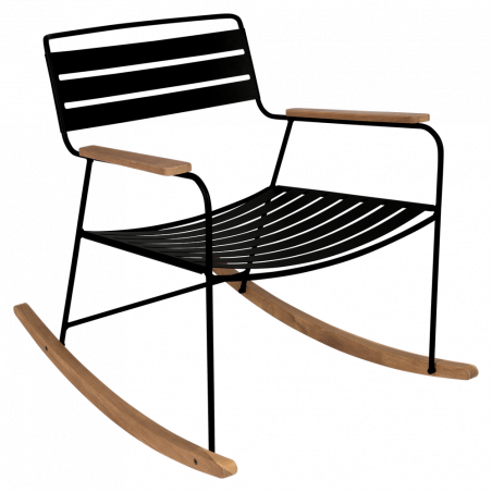 Surprising Schaukelstuhl mit Holzkufe von Fermob Wohndesign Berlin Farbe LAkritz