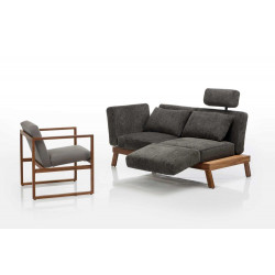 Lofoten Sofa Brühl ein Sitz gedreht mit Grace Sessel