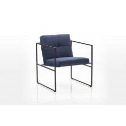 Grace Sessel mit Steppung Stoff Gestell schwarz