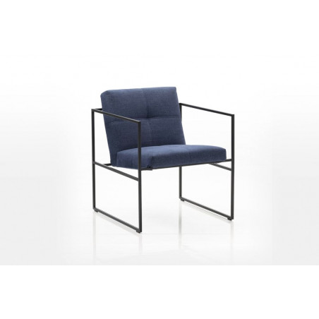 Grace Sessel mit Steppung Stoff Gestell schwarz
