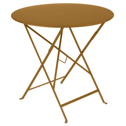 Wetterfeste Bistrotische rund ø 77 cm klappbar Metall fermob Lebkuchen
