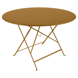Wetterfeste Bistrotische rund ø 117 cm klappbar Metall fermob Lebkuchen
