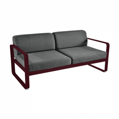 Outdoorsofa Bellevie als 2-Sitzer von Fermob mit Stoff in Graphitgrau