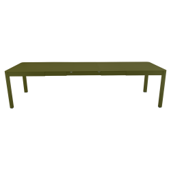 Ausziehbarer Tisch Ribambelle von Fermob von 149cm auf 299cm erweiterbar in Pesto