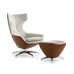caruzzo Sessel leolux wohndesign berlin leder stoff mit hocker original