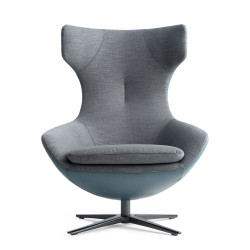 caruzzo Sessel leolux wohndesign berlin blaugrau frontal