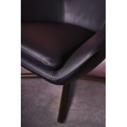 caruzzo Sessel leolux wohndesign berlin  leder schwarz armlehne