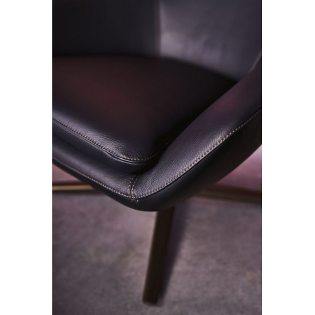 caruzzo Sessel leolux wohndesign berlin  leder schwarz armlehne
