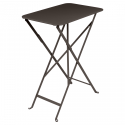 klappbarer, wetterfester Bistrotisch 37cm x 57cm aus Metall von Fermob in tonka