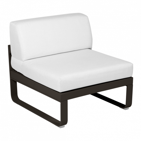 Lounge Sitzmodule Bellevie von Fermob Stoff Grauweiß Gestell  tonka