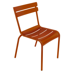 Stapelbarer Stuhl Luxembourg aus Aluminium von Fermob in Kandierte Orange