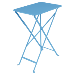 klappbarer, wetterfester Bistrotisch 37cm x 57cm aus Metall von Fermob in Maya blau