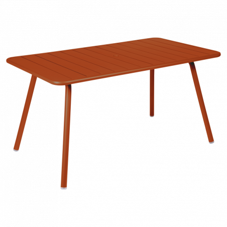 Wetterfester Tisch Luxembourg aus Aluminium von Fermob in kandierte orange