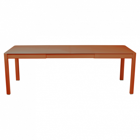 Ausziehbarer Tisch Ribambelle von Fermob von 149cm auf 234cm erweiterbar in kandierte Orange