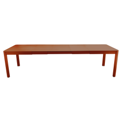 Ausziehbarer Tisch Ribambelle von Fermob von 149cm auf 299cm erweiterbar in kandierte Orange