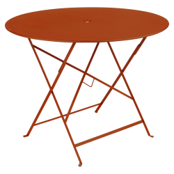 Wetterfeste Bistrotische rund ø 96 cm klappbar Metall fermob kandierte Orange