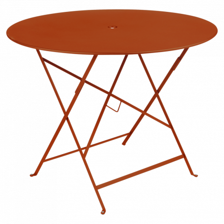 Wetterfeste Bistrotische rund ø 96 cm klappbar Metall fermob kandierte Orange