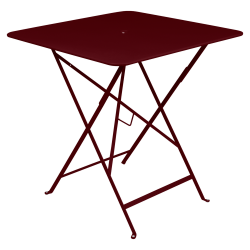 Wetterfester Tisch Bistro in 71cm x 71cm von Fermob in schwarzkirsche