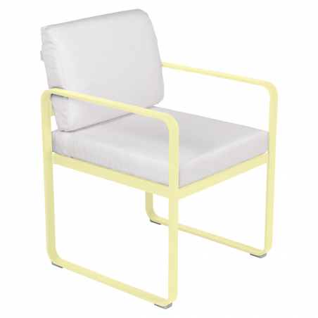 Bellevie Polsterstuhl Fermob wohndesign berlin bezug hellgrau Zitronensorbet