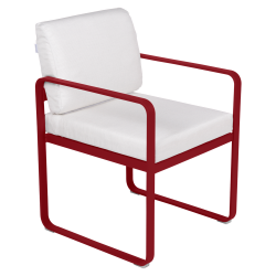 Bellevie Polsterstuhl Fermob wohndesign berlin bezug hellgrau Chili