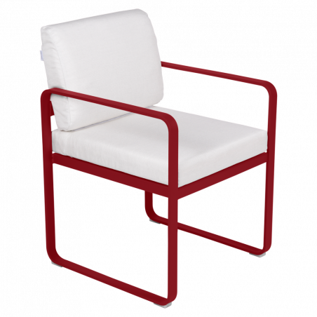 Bellevie Polsterstuhl Fermob wohndesign berlin bezug hellgrau Chili