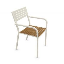 Stuhl Segno mit Armlehnen und Teak Sitz von EMU