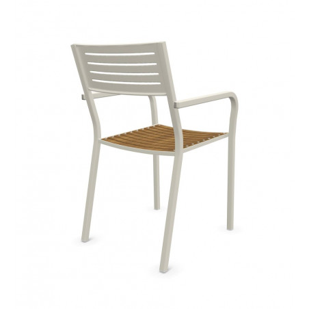 Stuhl Segno mit Armlehnen und Teak Sitz von EMU
